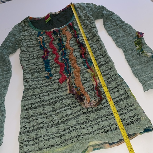 Save The Queen Long Sleeve Blouse XL 90s Y2K Vintage - Picture 2 of 6